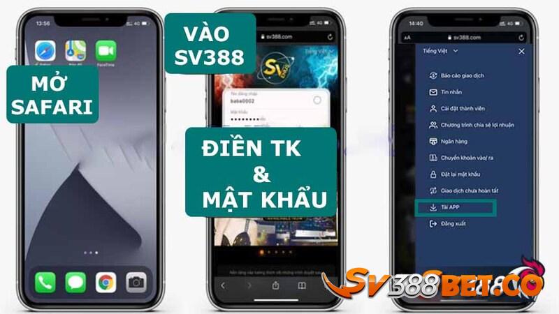 Hướng dẫn tải app SV388 về máy điện thoại iOs