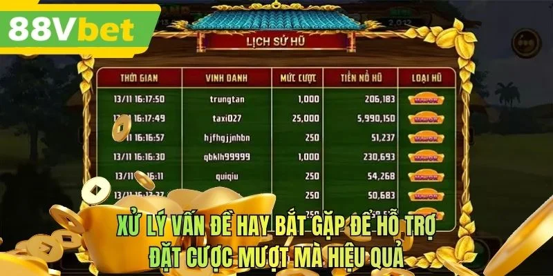 Xử lý vấn đề hay bắt gặp để hỗ trợ đặt cược mượt mà hiệu quả